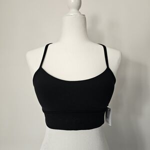Lululemon Flow Y Longline Bra Nulu *Light Support, A-C Cups | size 8 | black